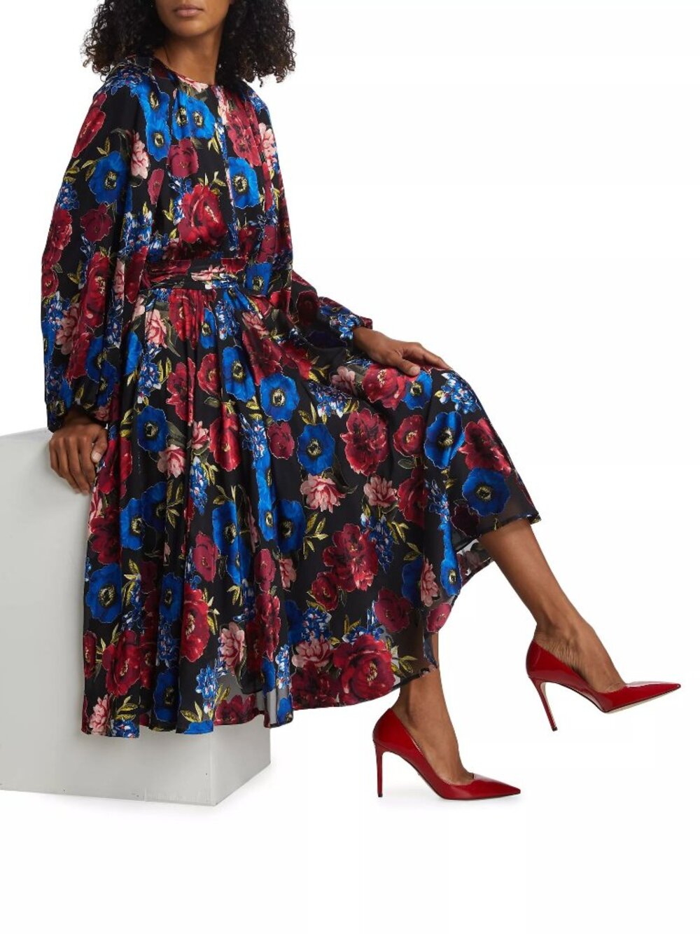 Elie Tahari floral-print A-line midi dress, size 6, brand new with tags. - Picture 3 of 5